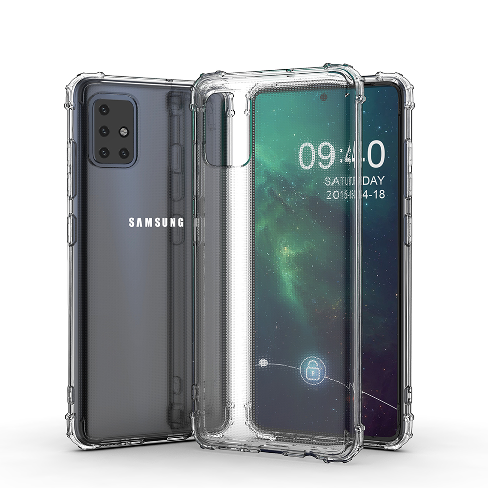 Transparent TPU case reinforced corners Samsung