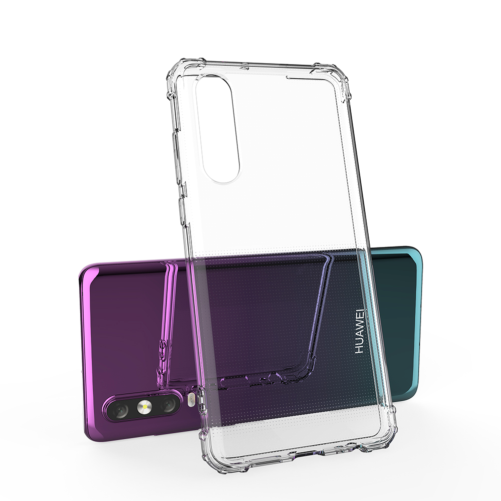 Transparent TPU case reinforced corners Huawei