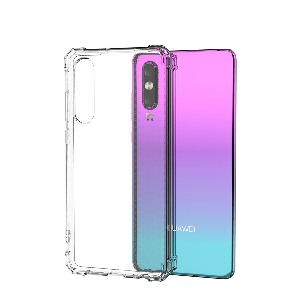 Transparent TPU case reinforced corners Huawei