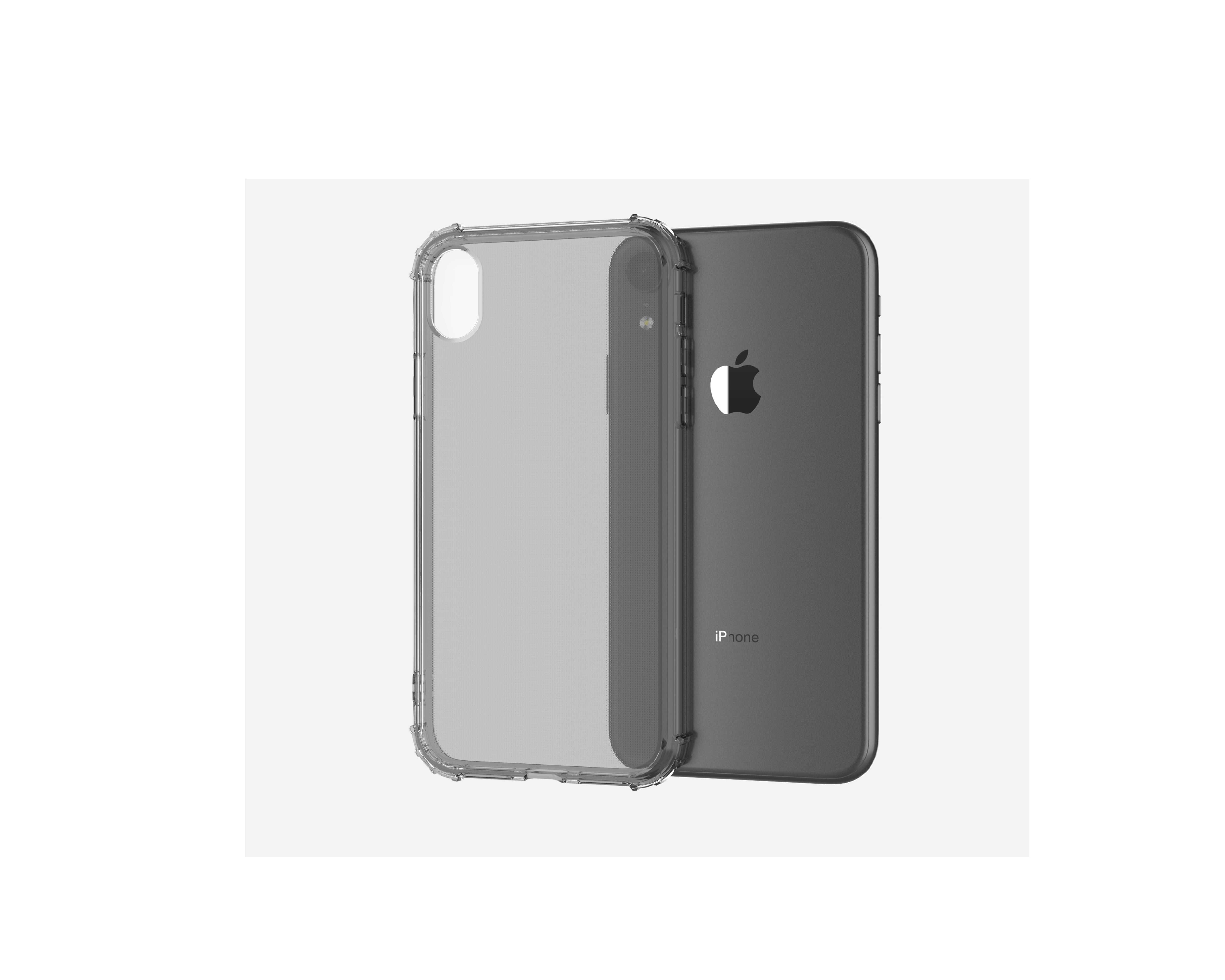 Coque TPU Transparente Noir avec coins renforcés iPhone