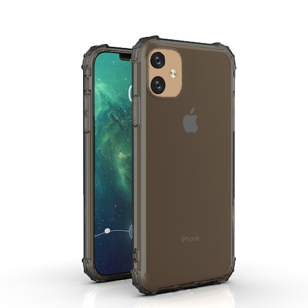 Coque TPU Transparente Noir avec coins renforcés iPhone