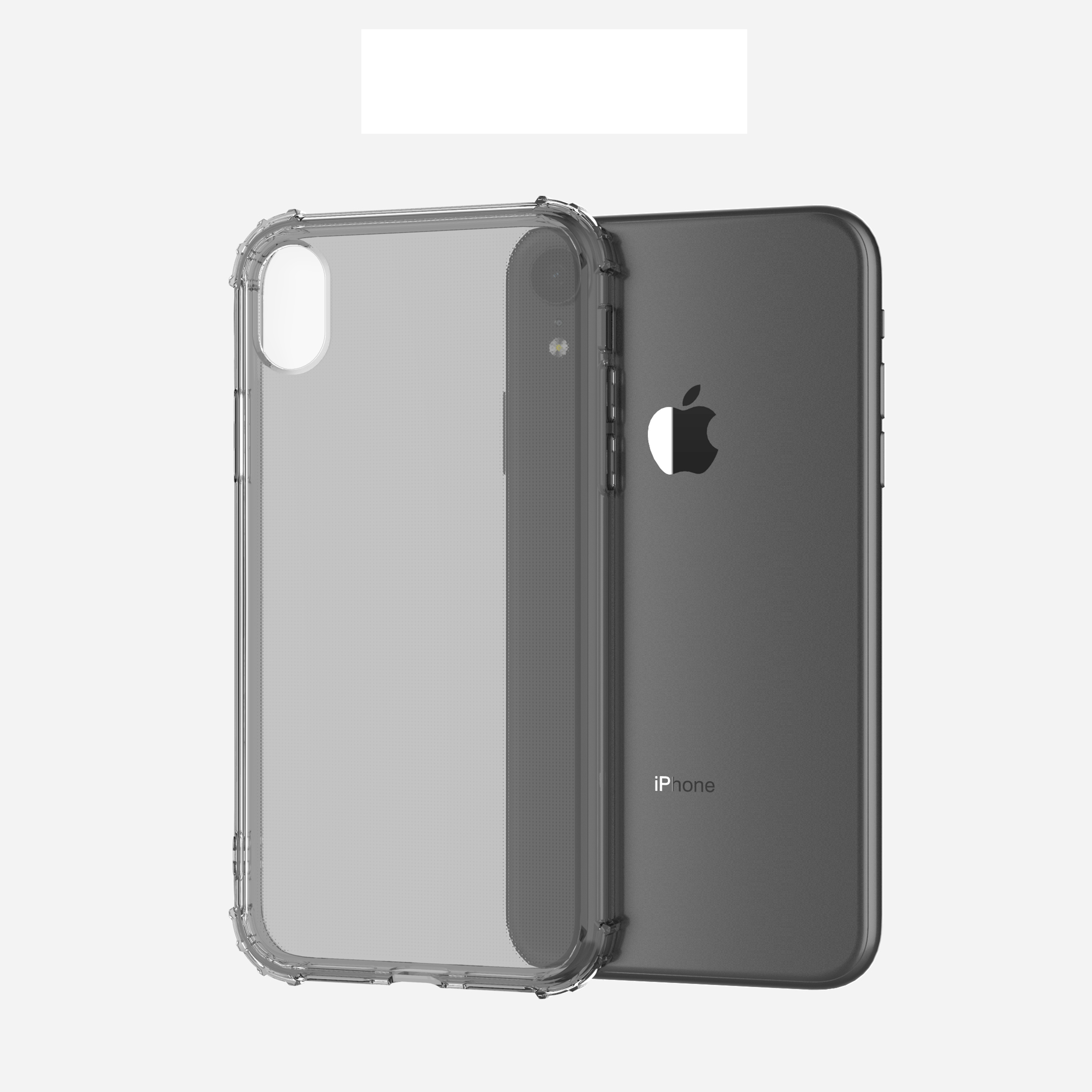 Coque TPU Transparente Noir avec coins renforcés iPhone