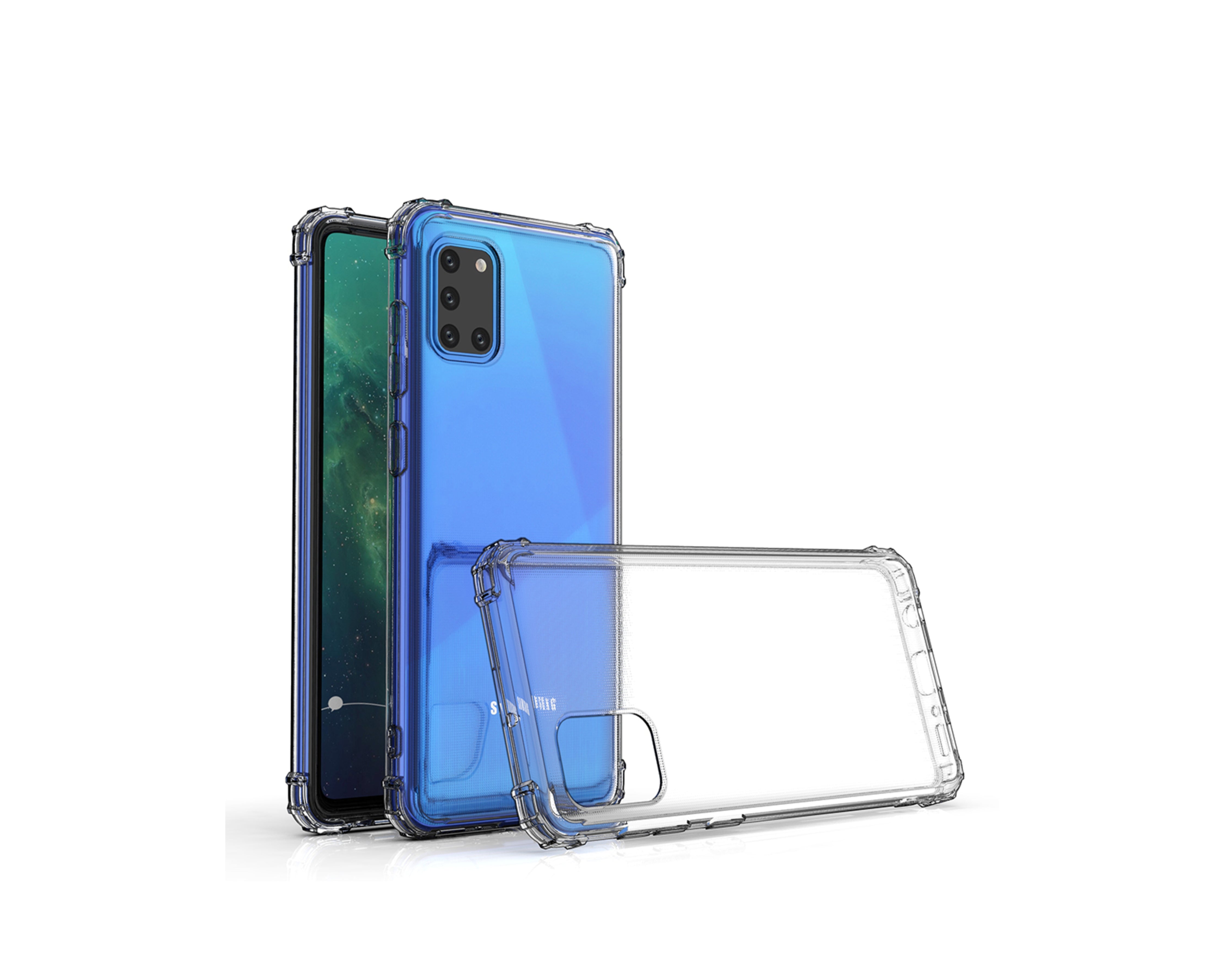 Transparent TPU case reinforced corners Samsung