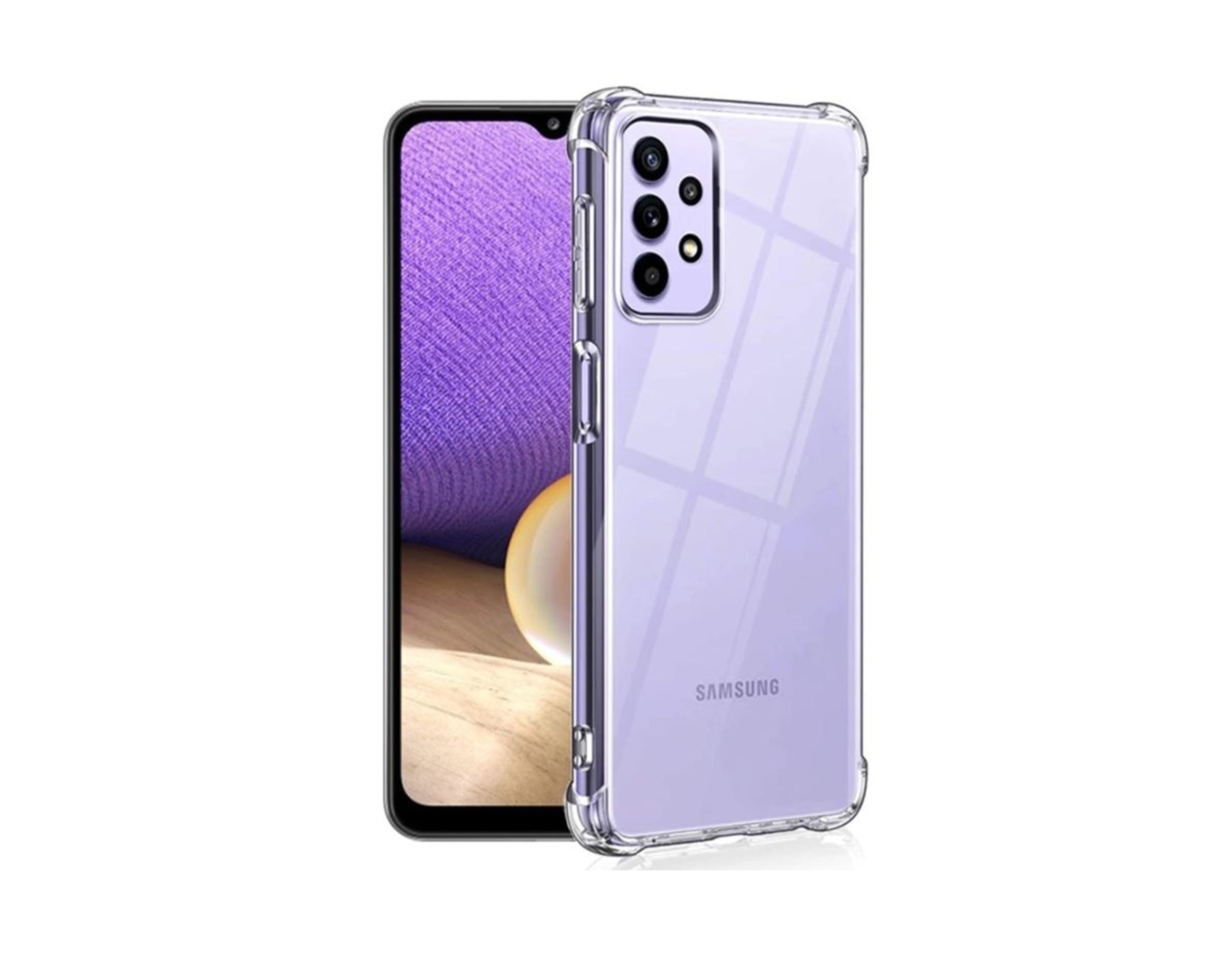 Transparent TPU case reinforced corners Samsung