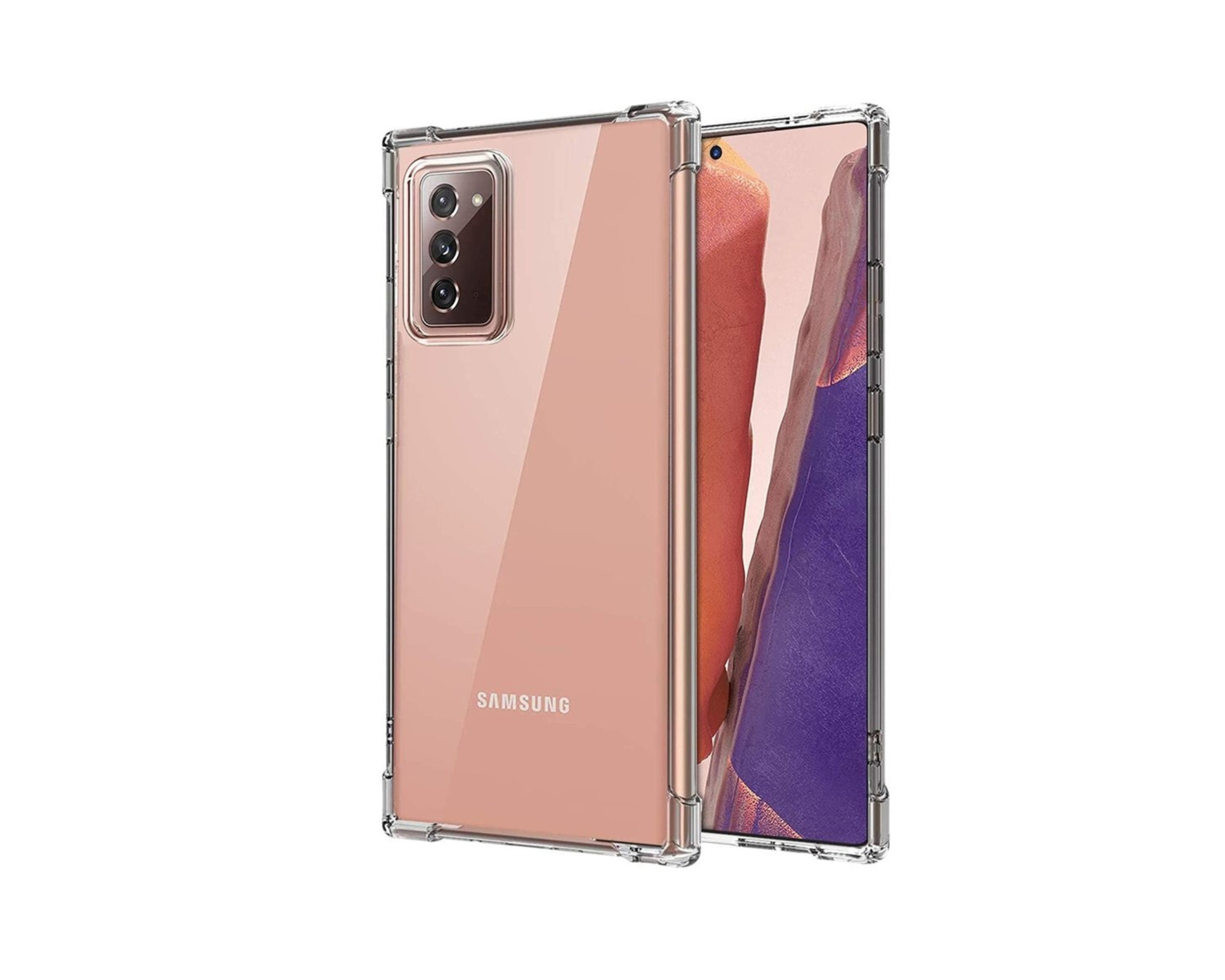 Transparent TPU case reinforced corners Samsung