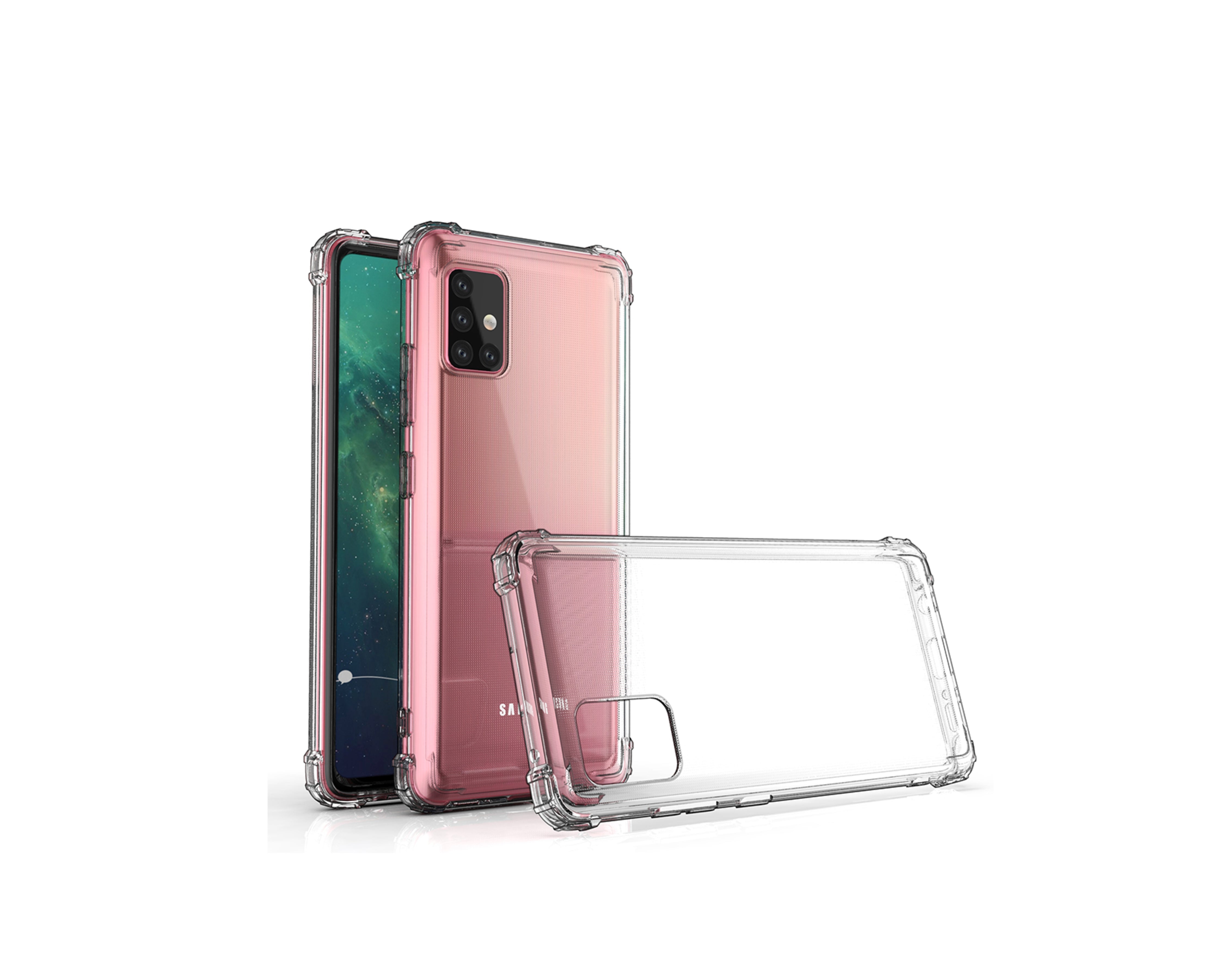 Transparent TPU case reinforced corners Samsung