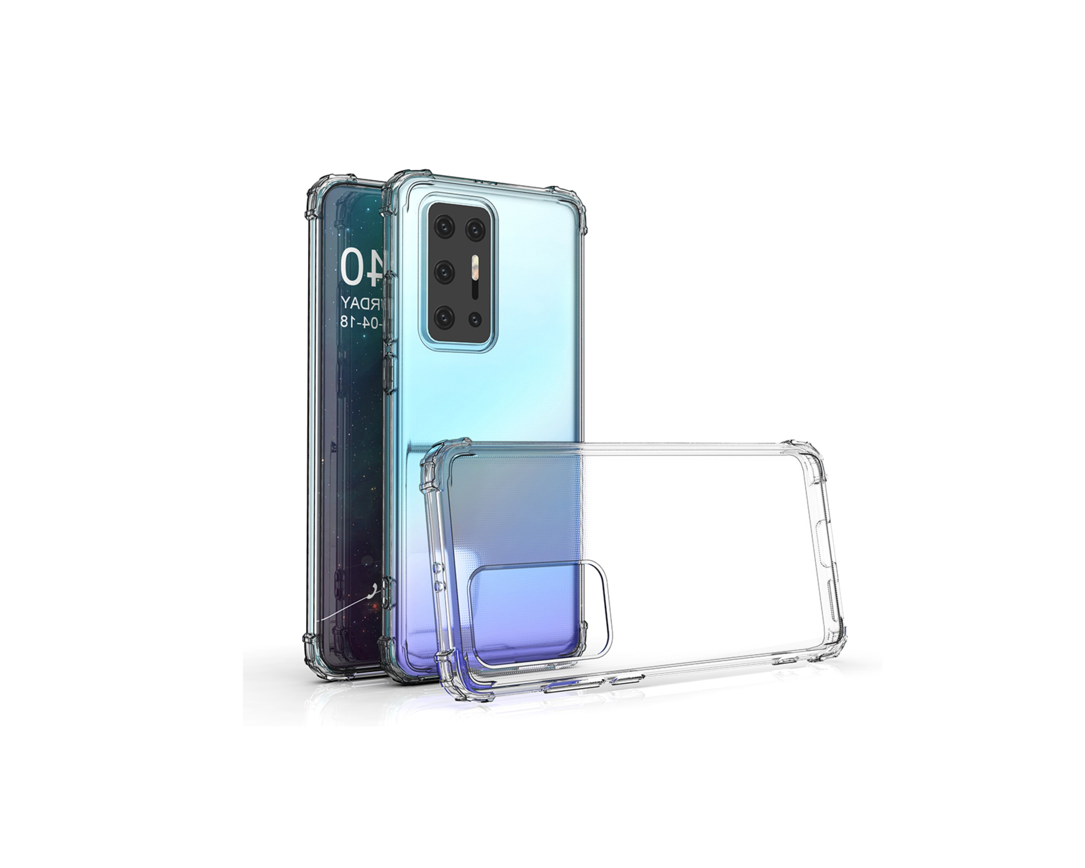 Transparent TPU case reinforced corners Huawei